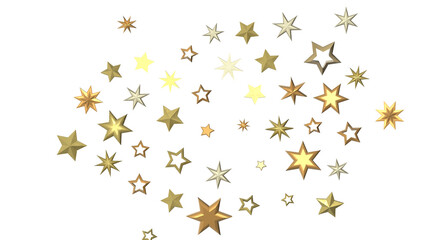 XMAS Stars - Festive christmas card. Isolated illustration white background. -