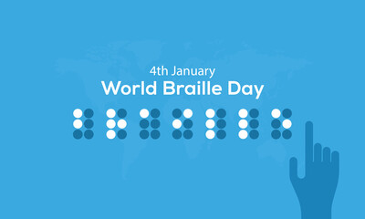 january world braille day awareness, world cancer day campaign, world cancer day banner - obrazy, fototapety, plakaty