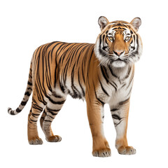 Fototapeta premium bengal tiger isolated on white. Generative ai