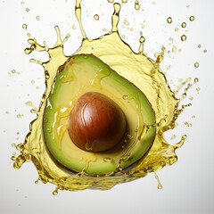 avocado splashing oil