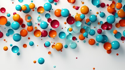 Confetti Scattered Different Colors On White , Background HD, Illustrations