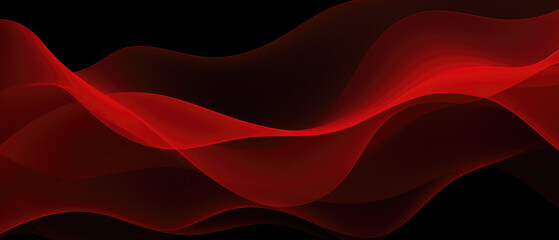Obraz premium Vibrant red waves flow with a smooth, dynamic motion, creating a bold abstract background.
