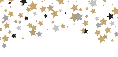 XMAS Holiday golden decoration, glitter frame isolated -