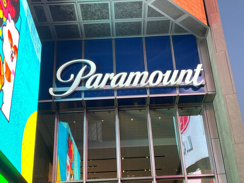 Paramount logo in midtown New York City