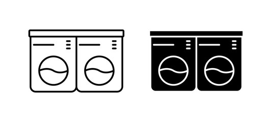 Laundry zone icon set. vector illustration