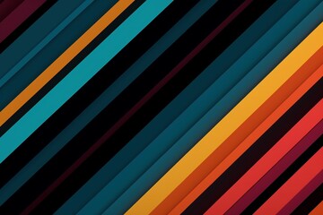 Obraz premium Vector Nostalgia: 1970s, 80s, 90s Retro Colors in Vintage Striped Design