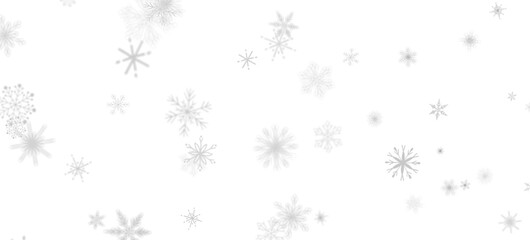 Sparkling Snowfall: Dynamic 3D Illustration of Falling Christmas Snowflakes