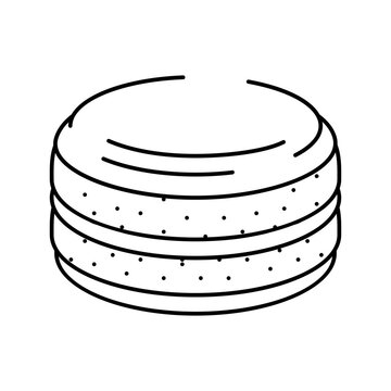 french macarons cooking line icon vector. french macarons cooking sign. isolated contour symbol black illustration