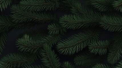 Fototapeta na wymiar fluffy branches of a fir-tree, presenting a Christmas wallpaper or postcard concept in a minimalist modern style that exudes simplicity and holiday warmth. SEAMLESS PATTERN. SEAMLESS WALLPAPER.