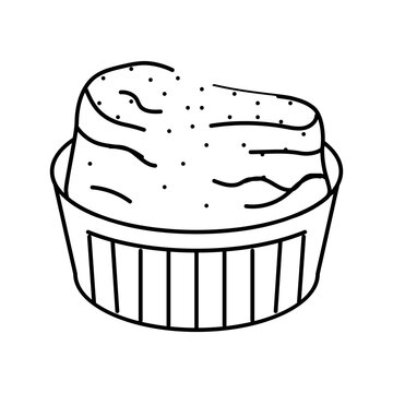 recommend clip art: french cuisine souffle line icon vector. french cuisine souffle sign. isolated contour symbol black illustration