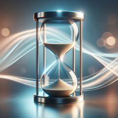 hourglass with sand and flow