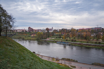 A historic old castle in the city of Grodno