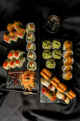 delicious sushi ready to eat