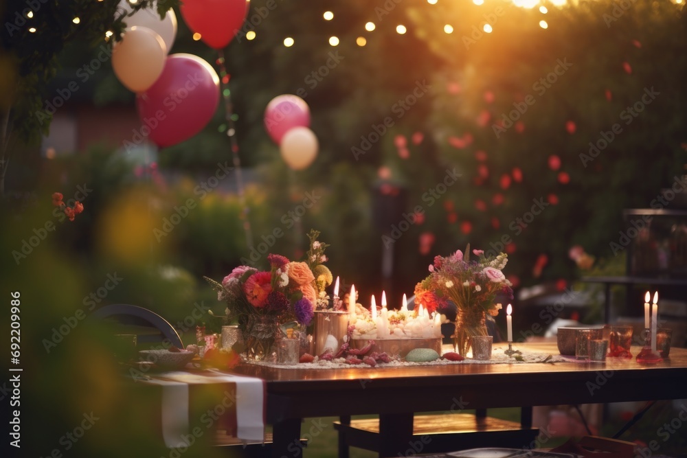Poster a table with a bunch of candles. can be used for creating a cozy atmosphere or for decoration purpos
