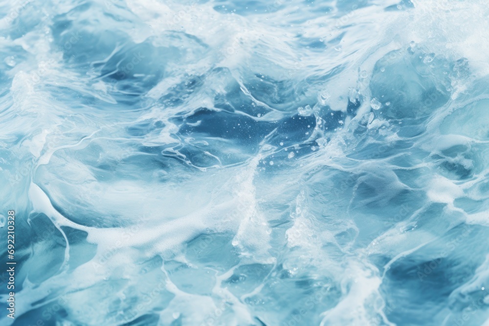 Poster a close-up shot capturing the beauty and power of a wave in the ocean. perfect for illustrating the 