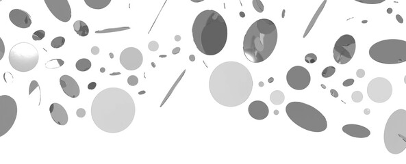 Mesmeric Moments: Mesmeric 3D Illustration Depicting Mesmerizing silver Confetti