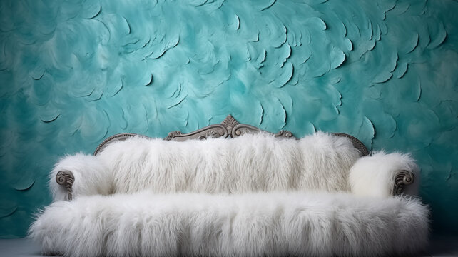 Digital background for newborn or portrait shoots. Boudoir, beautiful bed, newborn bed, sofa, composite background for montage in newborn or portrait shoot.