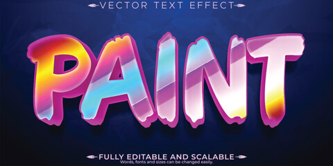Paint graffiti text effect, editable spray and paint text style - obrazy, fototapety, plakaty