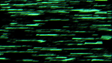 Green matrix glitch, distorted texture background. Modern effect of damaged wallpaper of noisy blocks. For game screens, web-sites, designs, banners and business. 3D rendering.