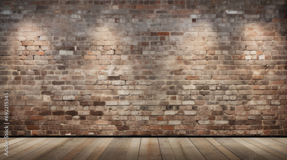 Wall mural an elegant and original wide-format background image featuring a light brick texture. ideal for vari