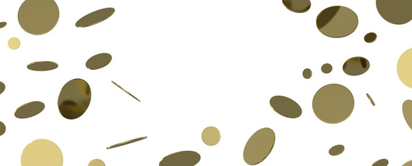 Golden Burst: Astonishing 3D Illustration of Bursting Gold Confetti