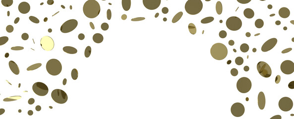 Golden Burst: Astonishing 3D Illustration of Bursting Gold Confetti
