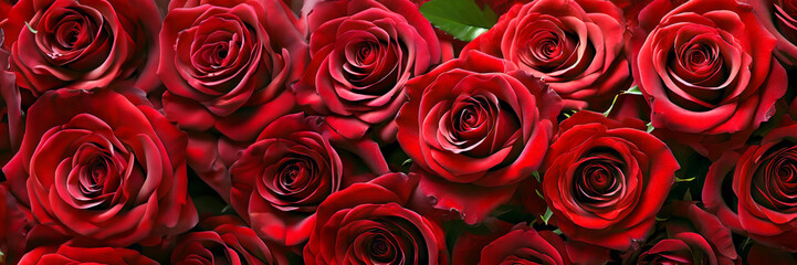 Red roses background. Valentines Day, love and wedding concept.
