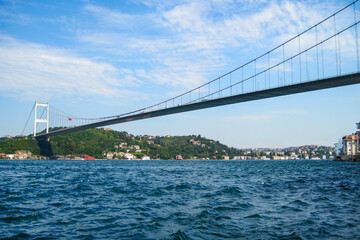 Bosphorus bridge with clouds