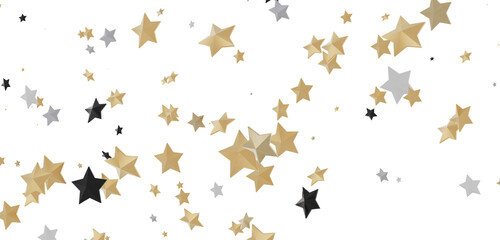 XMAS Holiday golden decoration, glitter frame isolated -