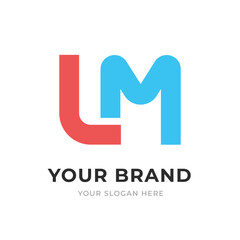 Set of Letter LM, ML, L, M Logo Design Collection, Initial Monogram Logo, Modern Alphabet Letter LM, ML, L, M Unique Logo Vector Template Illustration for Business Branding.