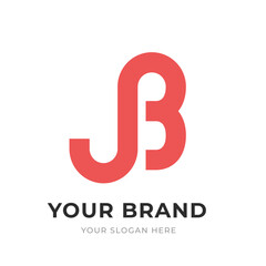 Set of Letter JB, BJ, J, B Logo Design Collection, Initial Monogram Logo, Modern Alphabet Letter JB, BJ, J, B Unique Logo Vector Template Illustration for Business Branding.