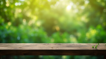 empty wood table background