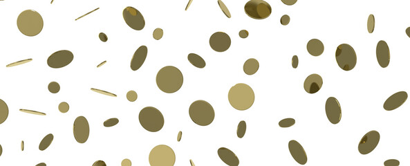 Enchanting Delight: Spectacular 3D Illustration Showcasing Enchanting Gold Confetti