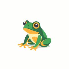 Frog in cartoon, doodle style. Isolated 2d vector illustration in logo, icon, sketch style, Eps 10. AI Generative