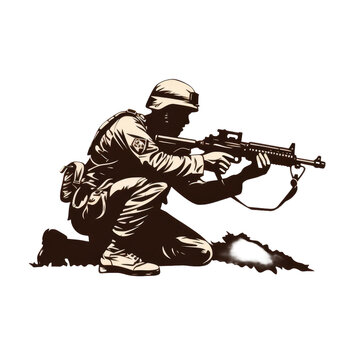 recommend clip art: world war soldier army rifle gun cut file for cricut and silhouette on white background