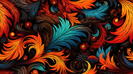 Seamless colorful floral pattern