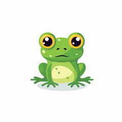 Frog in cartoon, doodle style. Isolated 2d vector illustration in logo, icon, sketch style, Eps 10. AI Generative