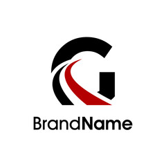 Simple Initial G Road Logo