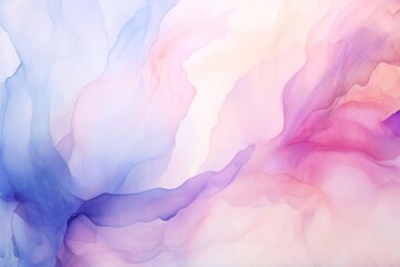 Pastel watercolor abstract backdrop. Mix of blue, pink, purple, yellow ink patterns blending seamlessly. Subtle transitions between colors. Perfect for wallpaper or creative digital art projects.