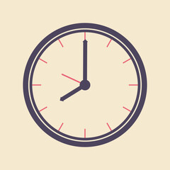 Vector of simple clock good for icon symbol