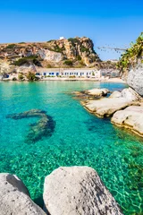 Poster View of Rema beach in beautiful sea bay, Kimolos island, Cyclades, Greece © pkazmierczak