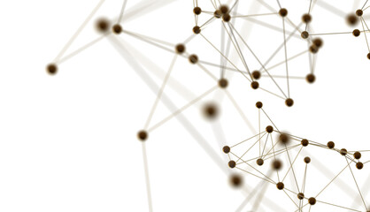 Connecting lines and dots.Big data visualization