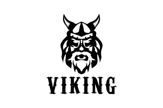 Viking mascot logo design vector