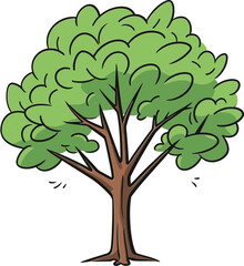 Fototapeta premium Celestial Canopy A Mesmerizing Collection of Vector Tree Illustrations, Transporting Viewers to a World of Ethereal Beauty and Wonder 