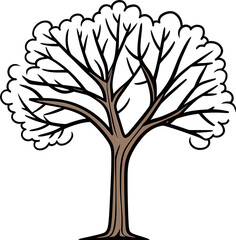 Sketches of Tranquil Symphony Hand-Rendered Tree VectorsLeafy Lines Handcrafted Tree Vector Compendium