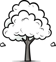 Natures Splendor Illustrated Tree Vector ArrayEnchanted Canopy Hand-Drawn Vector Tree Collection