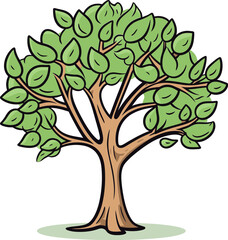 Whimsical Forests Hand-Rendered Tree Vector ExtravaganzaBotanical Reverence Artistic Tree Vector Compilation