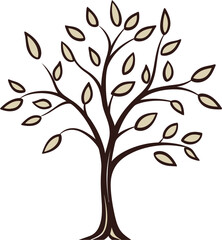 Obraz premium Sylvan Soliloquy Artistic Tree Vector BalladsArtisanal Canopies Hand-Drawn Tree Vector Compilation