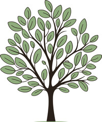 Enchanted Forests Illustrated Tree Vector ChroniclesWhimsical Woodlands Handcrafted Vector Trees