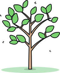 Natures Montage Illustrated Tree Vector CollageWhimsical Wilderness Artistic Tree Vector Expedition